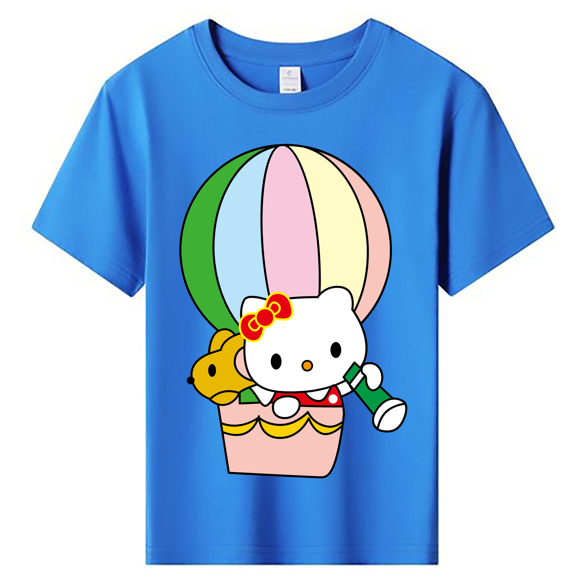 （画像用） Hello Kitty ハローキティ 綿100％キッズTシャツ（フロントプリント）
